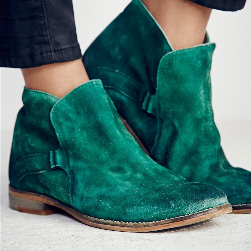 New Free People summit Green Ankle Bootie